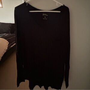 Long sleeve V Neck Tunic Tee, size XL